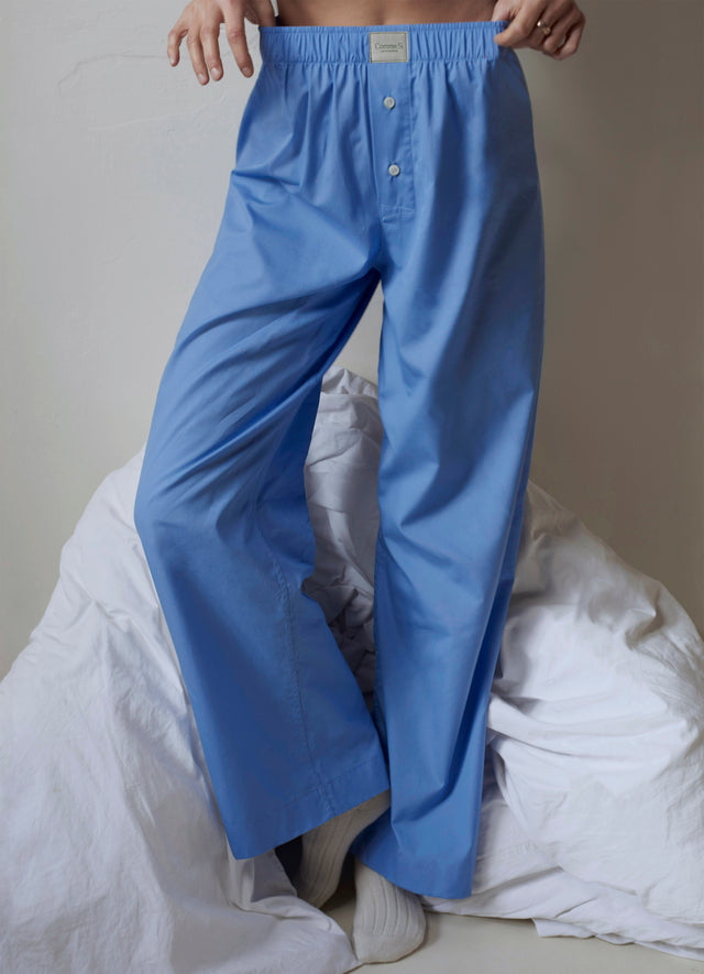 La Boxer Alta, Cotton Poplin, Grecian Blue, Comme Si